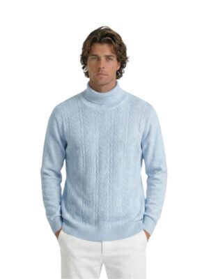 Col roulé bleu ciel Col roulé bleu ciel